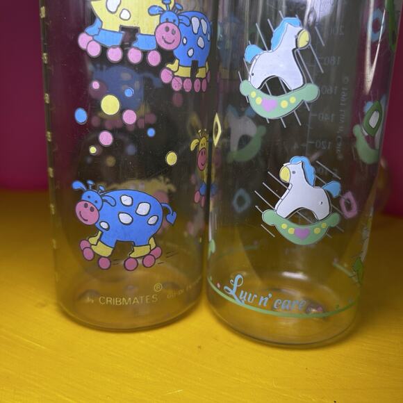 Vintage 90s Baby Bottle No Nipples Plastic Playskool Cribbage Luv N ‘play - Picture 11 of 13